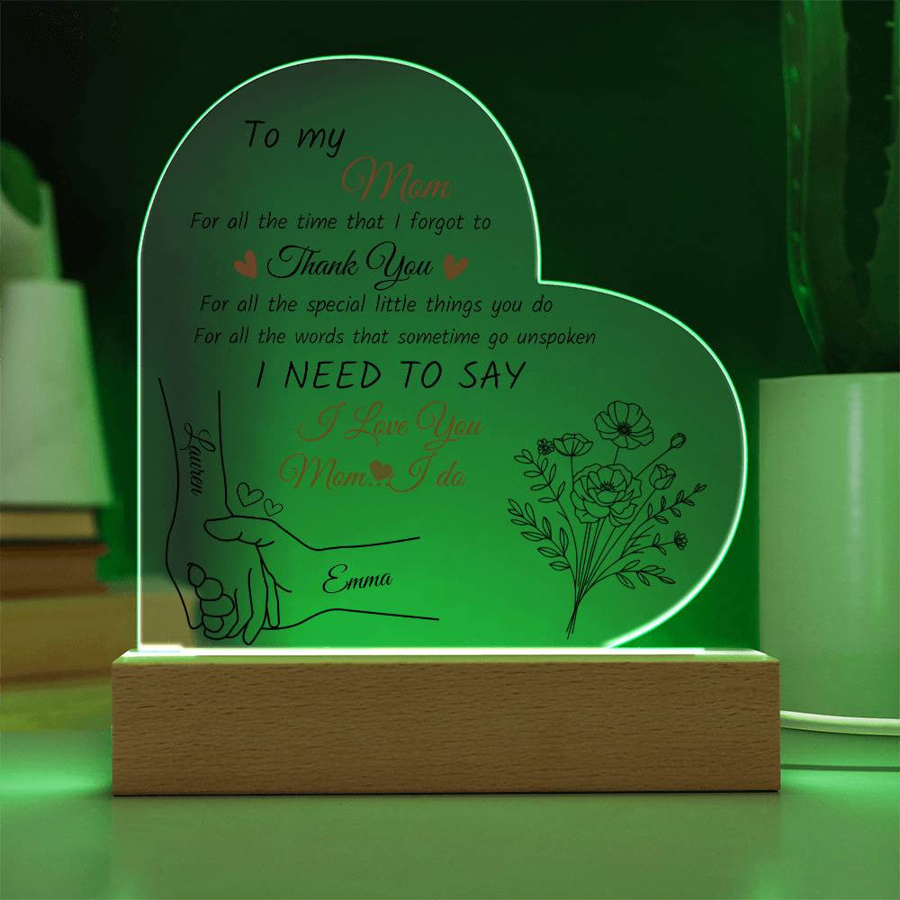 To My Mom Acrylic Plaque