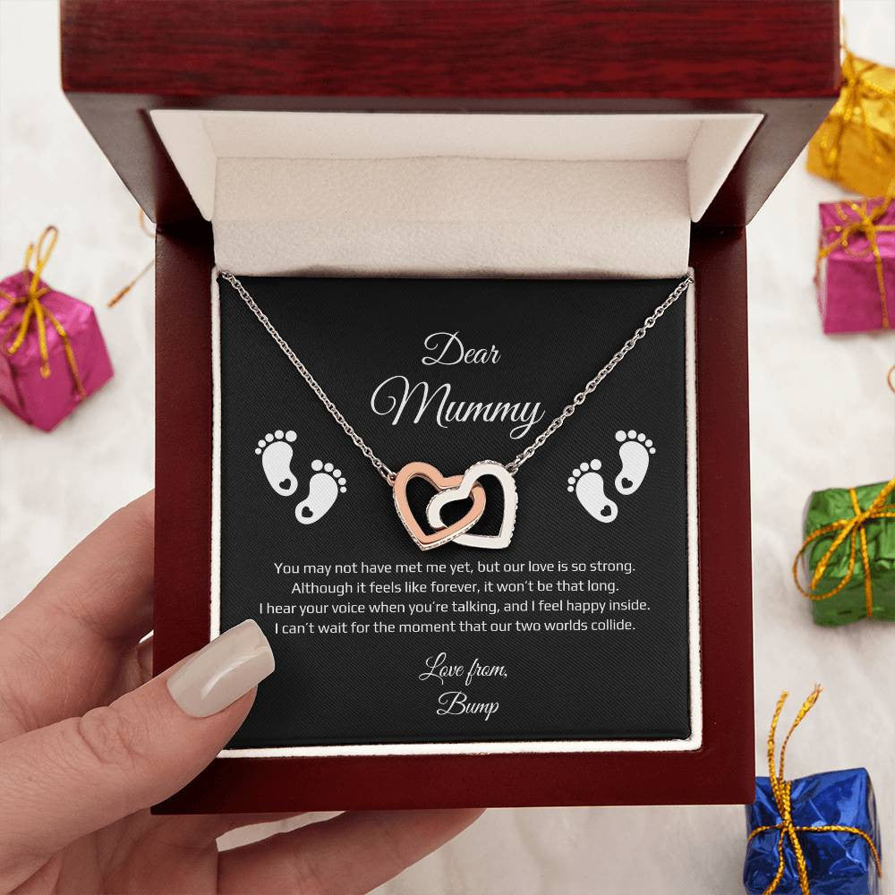 Interlocking Hearts Necklace (Yellow & White Gold Variants)