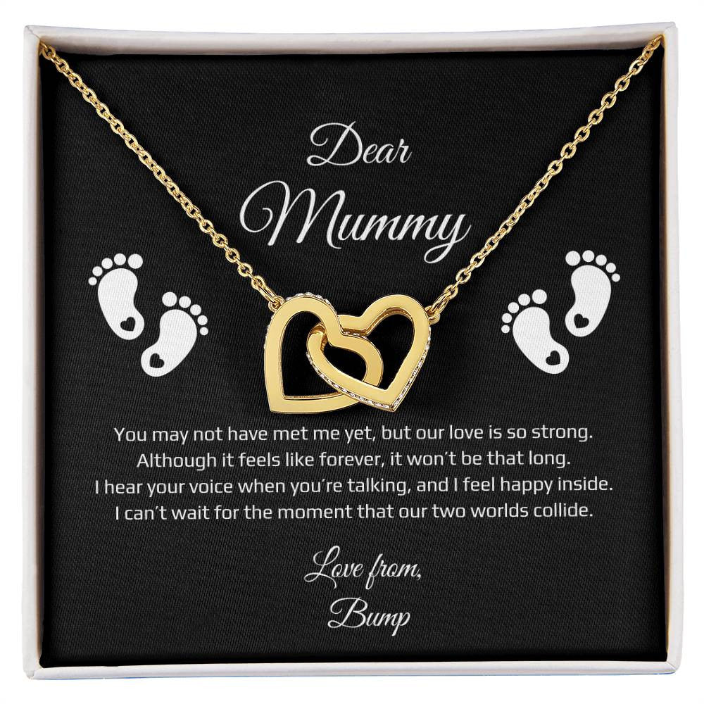 Interlocking Hearts Necklace (Yellow & White Gold Variants)