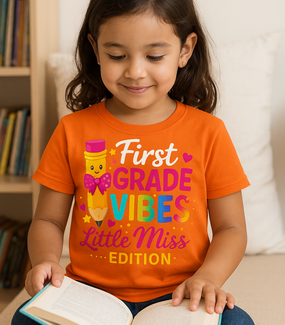First Grade Vibes Tee βοΈ β Little Miss Edition