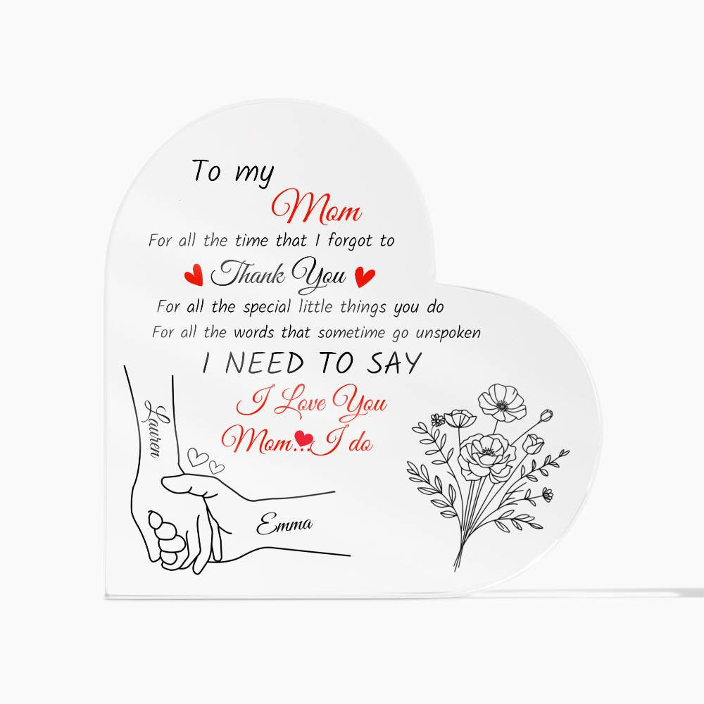 To My Mom Acrylic Plaque