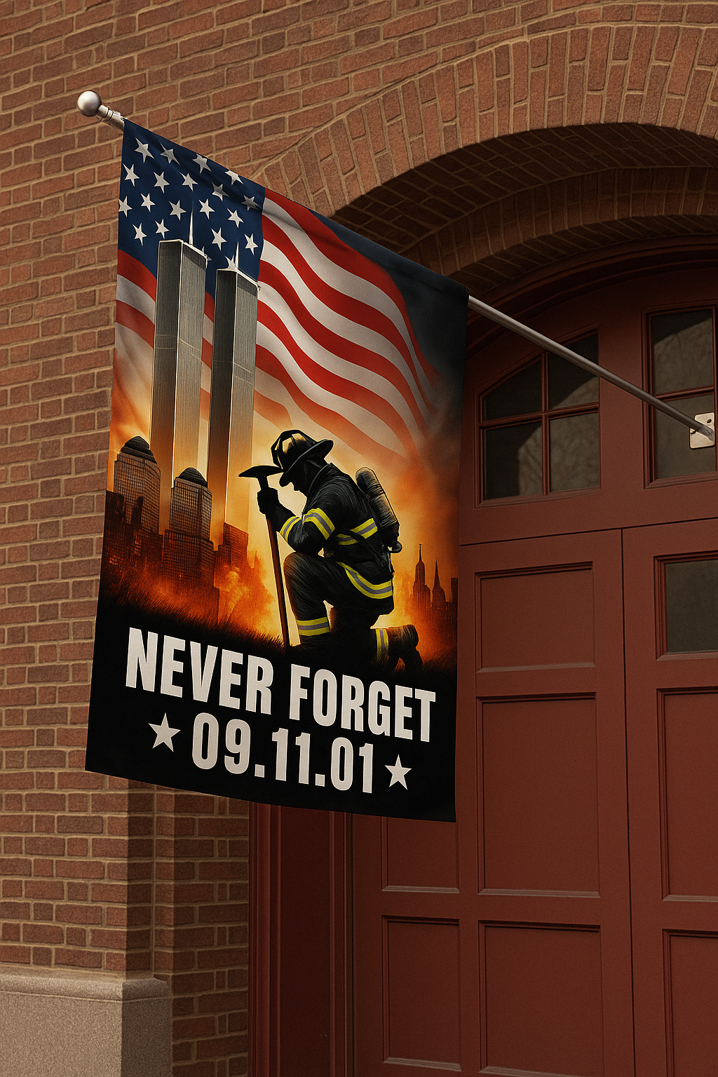 Never Forget 9/11 Memorial Flag Collection - Firefighter Tribute Banners | Choose Your Design: Tribute Light or Historic Towers| Bundle & Save | Buy 2-Get 15% Off | Buy 3- Get 20% Off