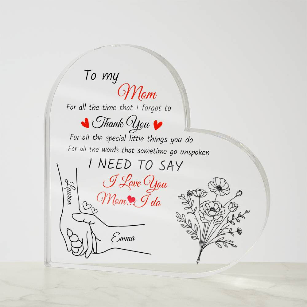 To My Mom Acrylic Plaque