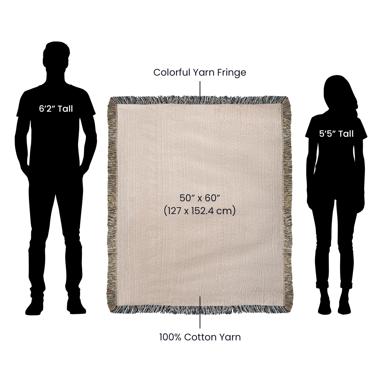 “Til Death Do Us Part” – Personalized Halloween Ghost Couple Blanket (Heirloom Woven Throw)