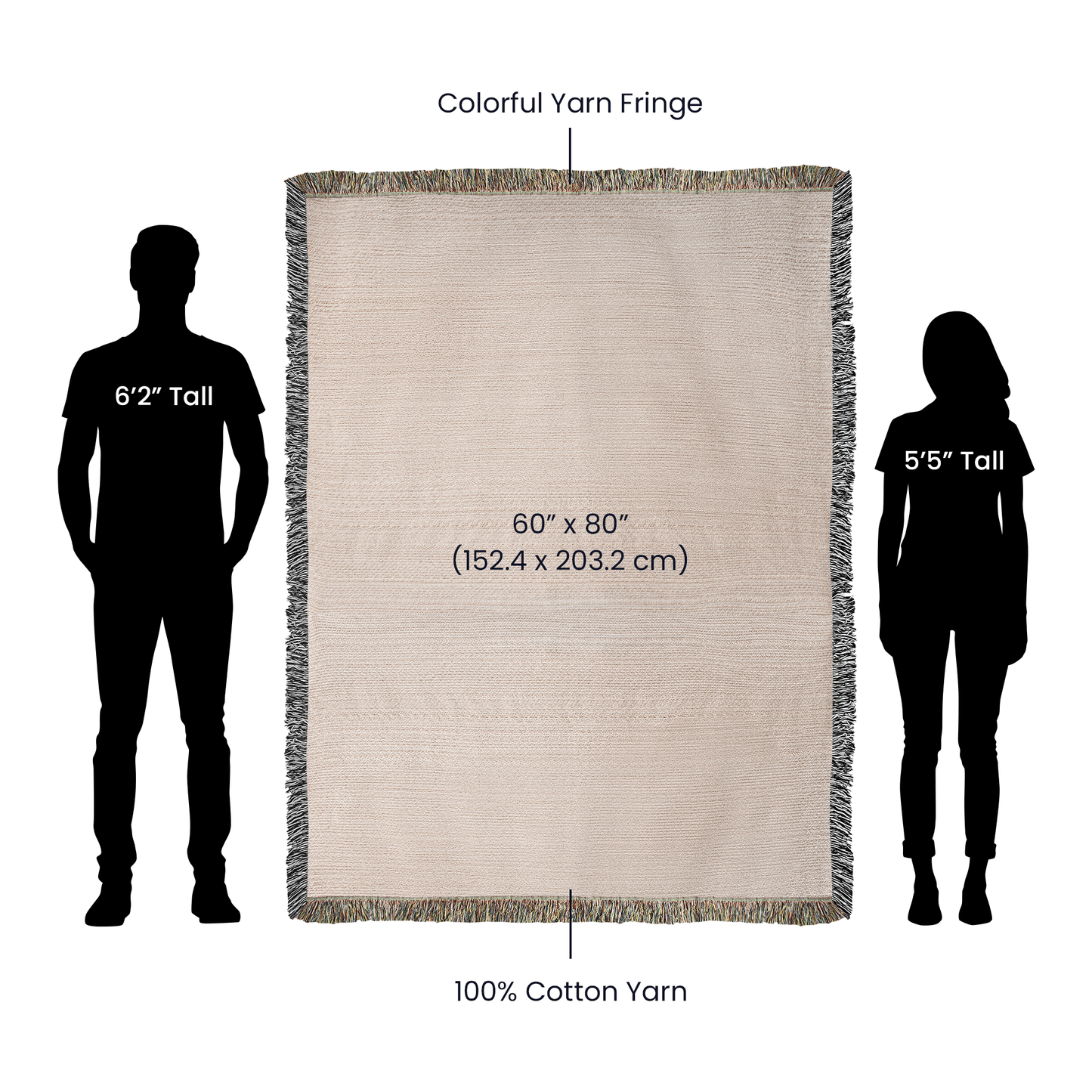 “Til Death Do Us Part” – Personalized Halloween Ghost Couple Blanket (Heirloom Woven Throw)