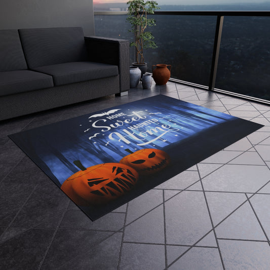 Enchanting Halloween Outdoor Rug Collection — Four Spooky & Cozy Variations