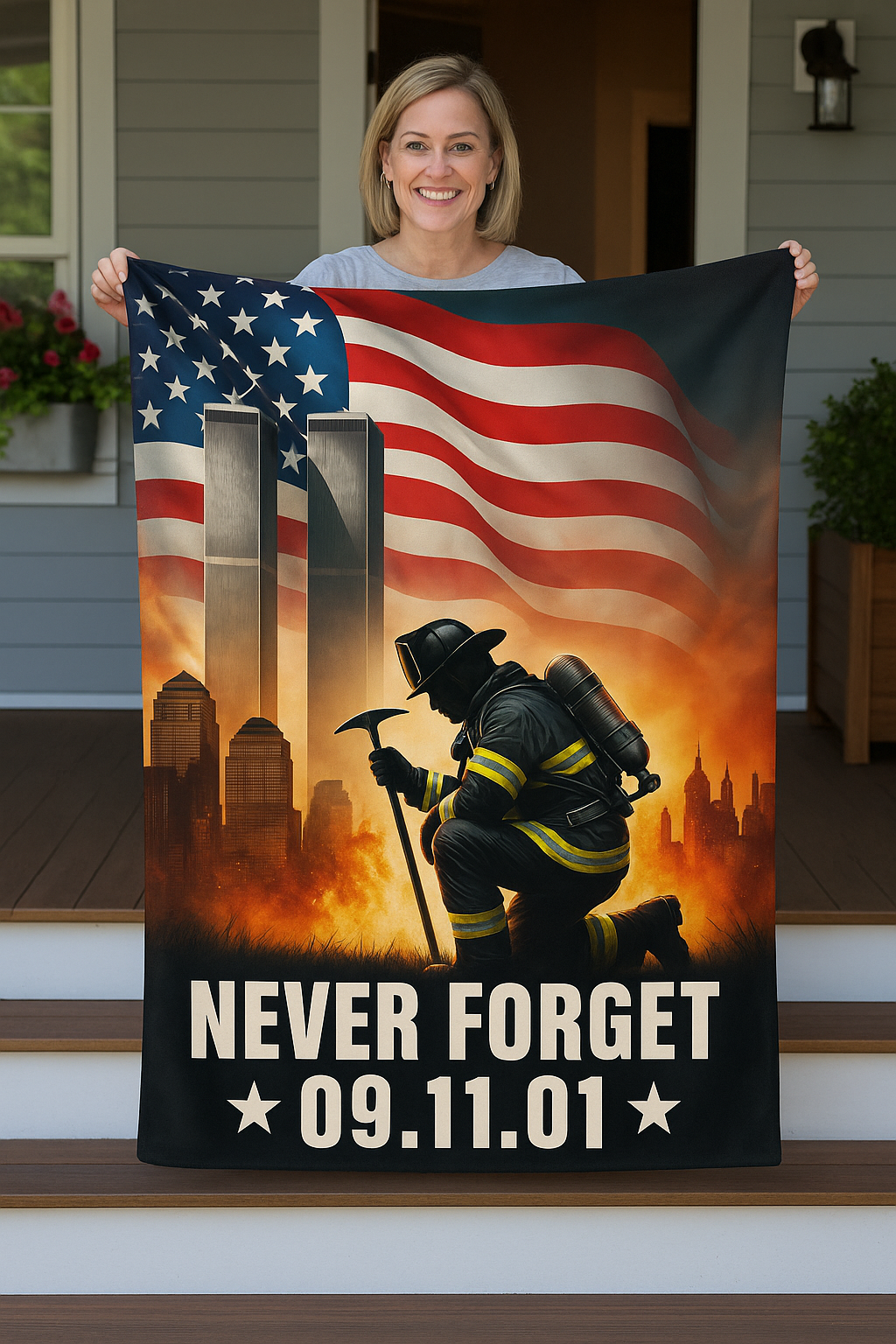 Wrap Yourself in Honor – 9/11 Memorial Sherpa Blanket + FREE Mug