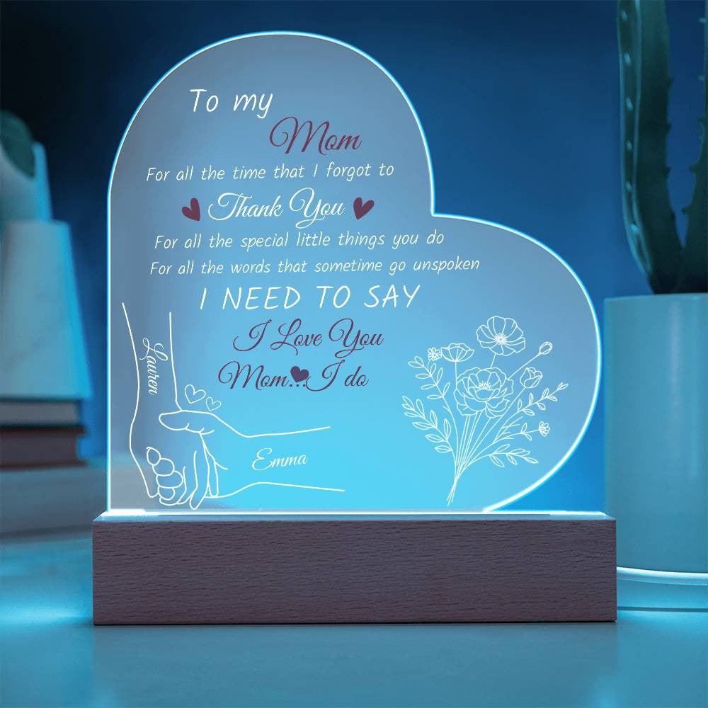 To My Mom Acrylic Plaque