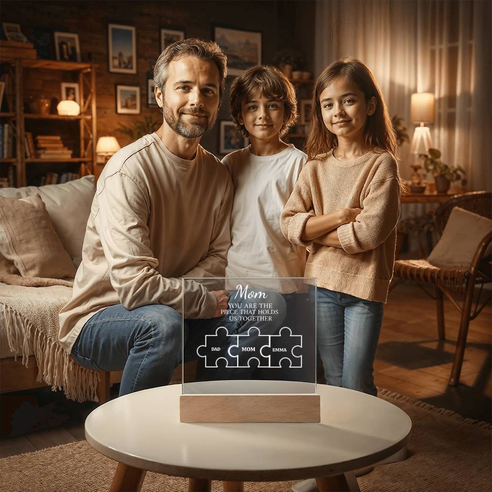 Mom Puzzle Piece Plaque