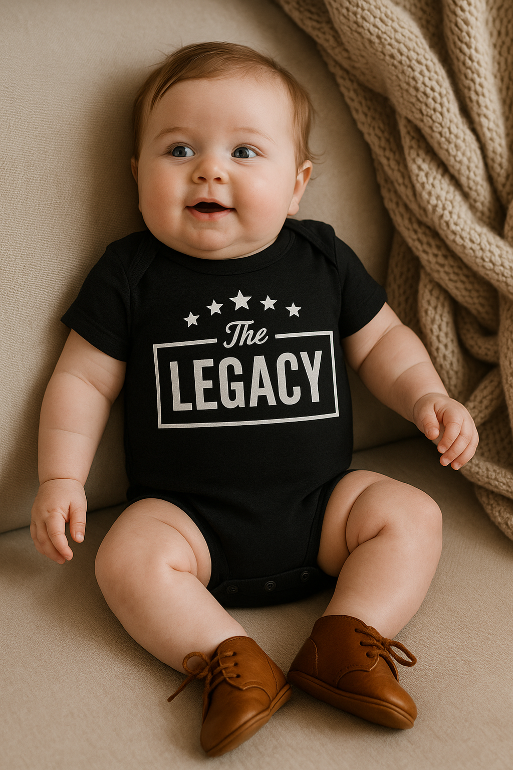 🖤 The Legend & Legacy™ Matching Dad and Baby Shirt + Onesie Set