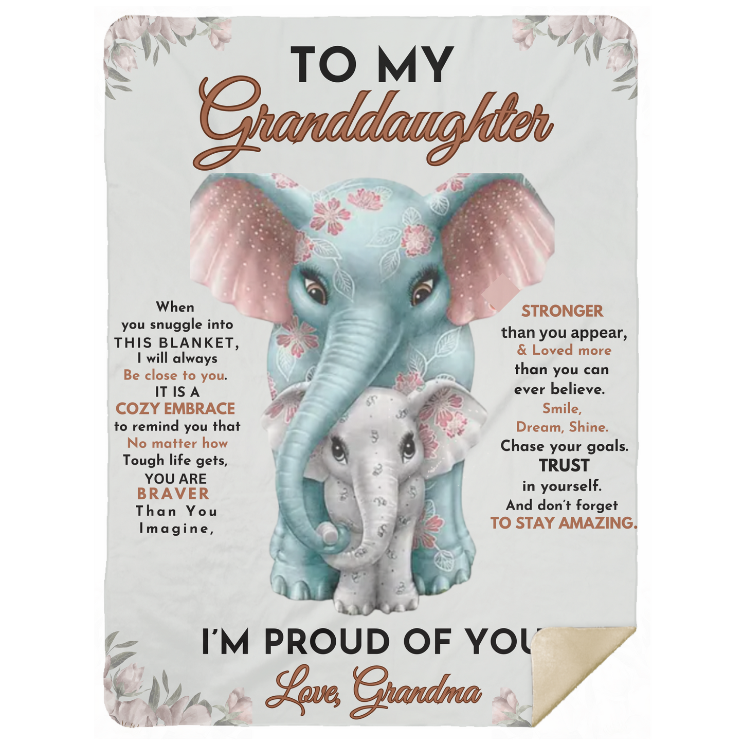 To My Granddaughter Cozy Blanket