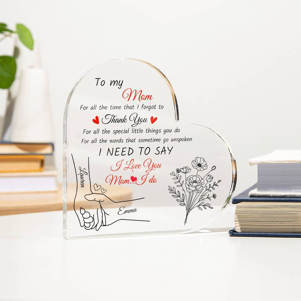 To My Mom Acrylic Plaque