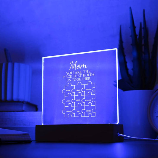 Mom Puzzle Piece Plaque
