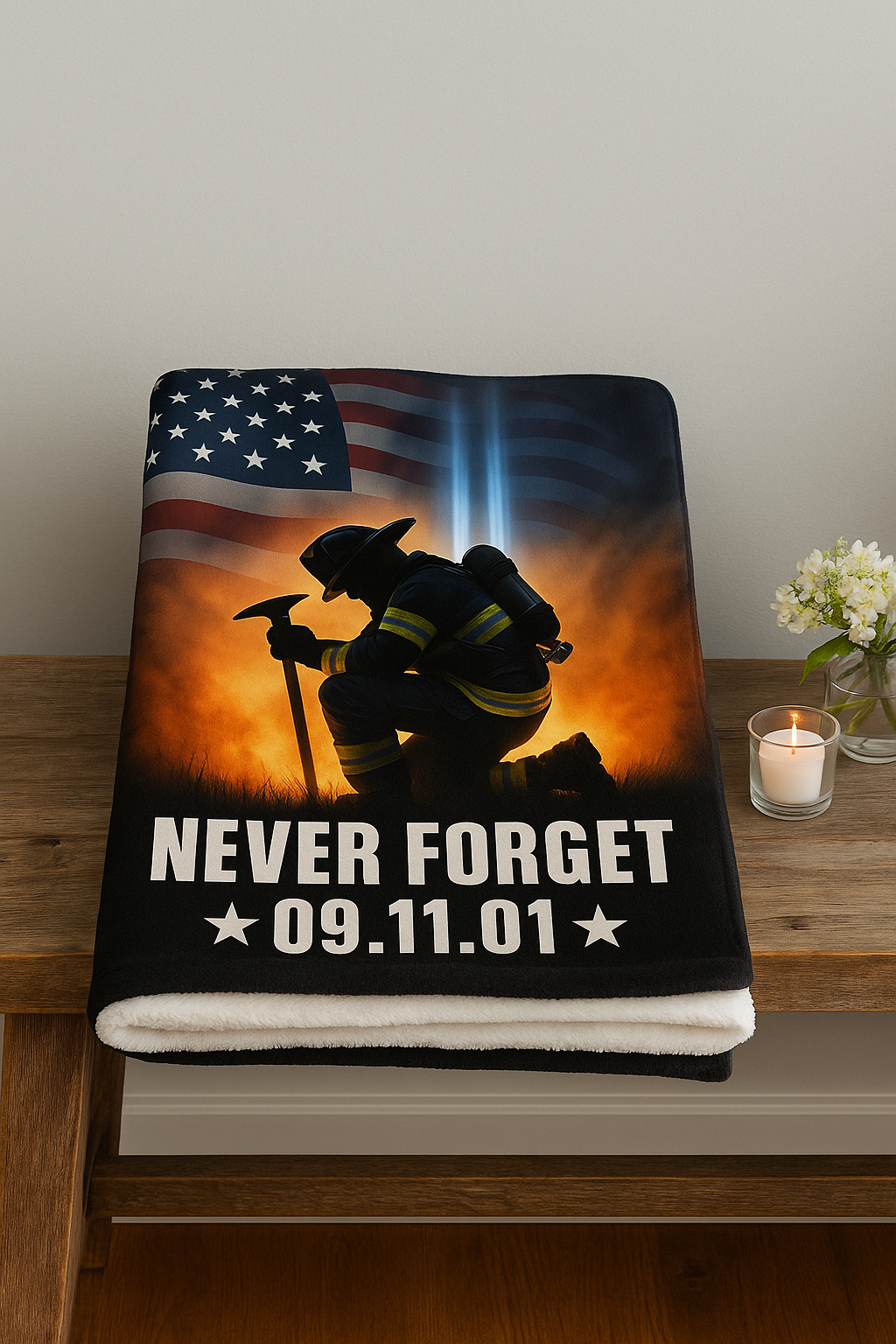 Wrap Yourself in Honor – 9/11 Memorial Sherpa Blanket + FREE Mug