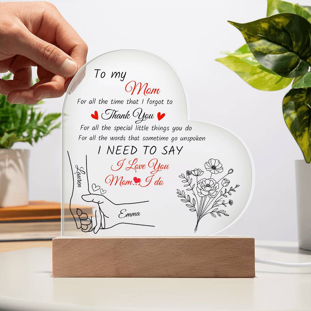 To My Mom Acrylic Plaque