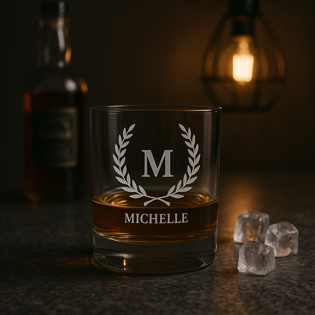 Laser-Engraved Whiskey Glass & Tumbler Set – Personalized Luxury for Gifting or Everyday Sipping