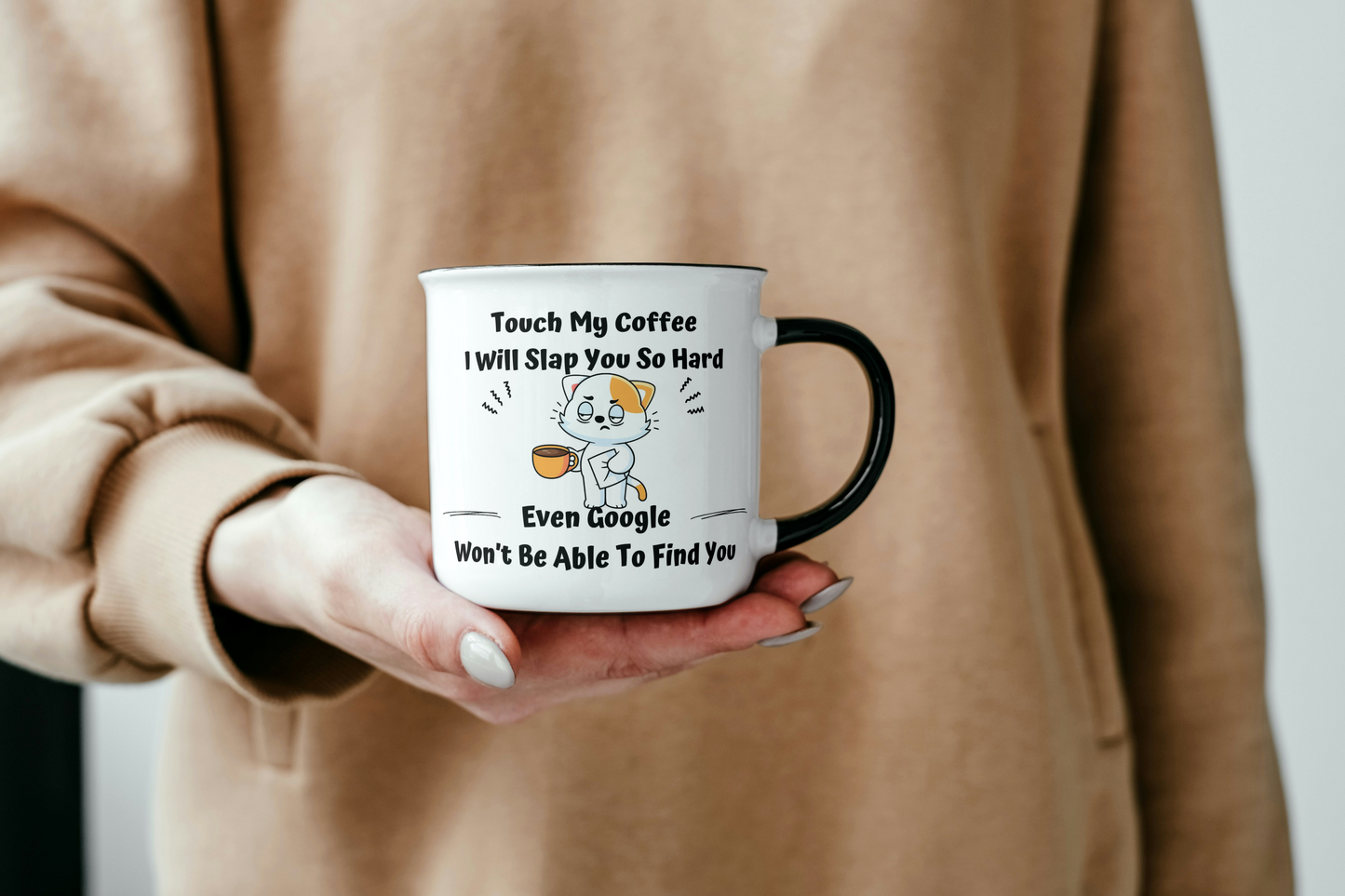 Touch My Coffee 15oz Accent  Mug