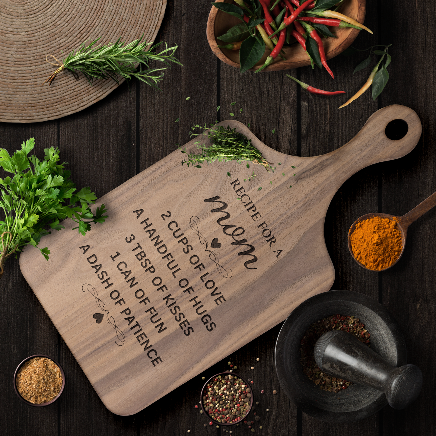 Recipe For Mom Cutting Board