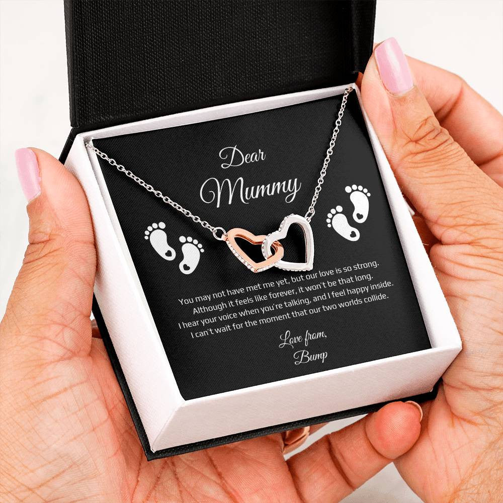 Interlocking Hearts Necklace (Yellow & White Gold Variants)