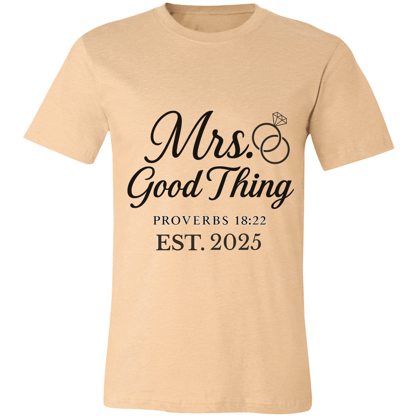🖤 Proverbs 18:22 Christian Couples Tees – “He Who Finds a Wife” & “Mrs. Good Thing”