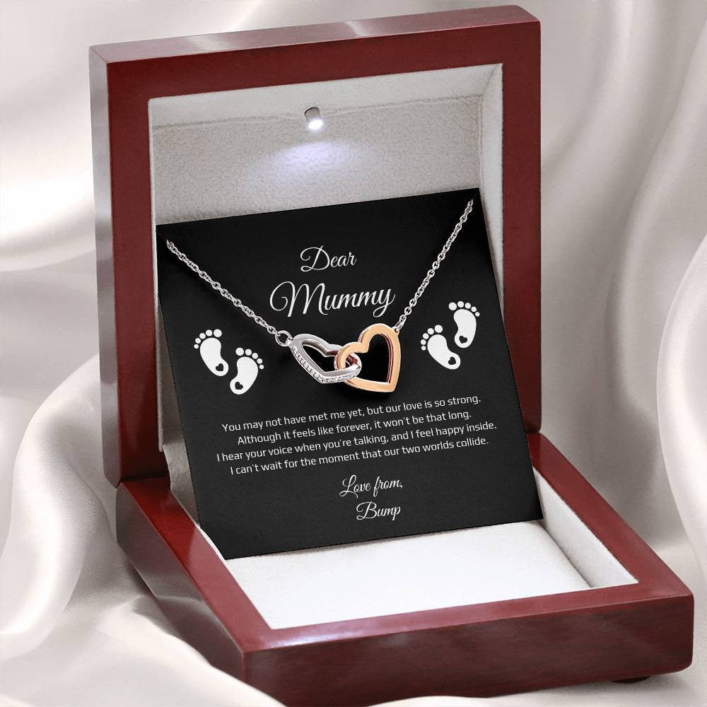 Interlocking Hearts Necklace (Yellow & White Gold Variants)