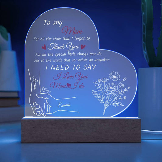 To My Mom Acrylic Plaque