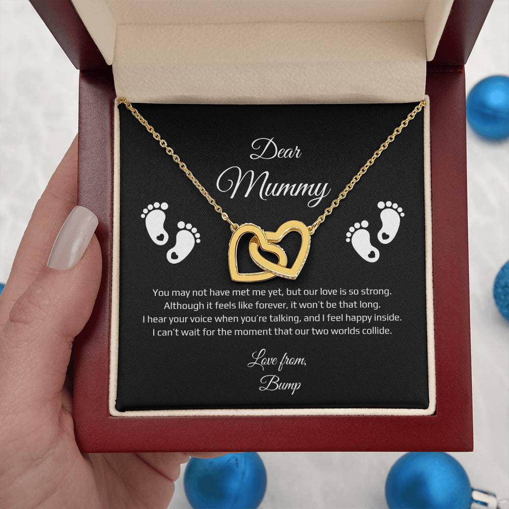 Interlocking Hearts Necklace (Yellow & White Gold Variants)