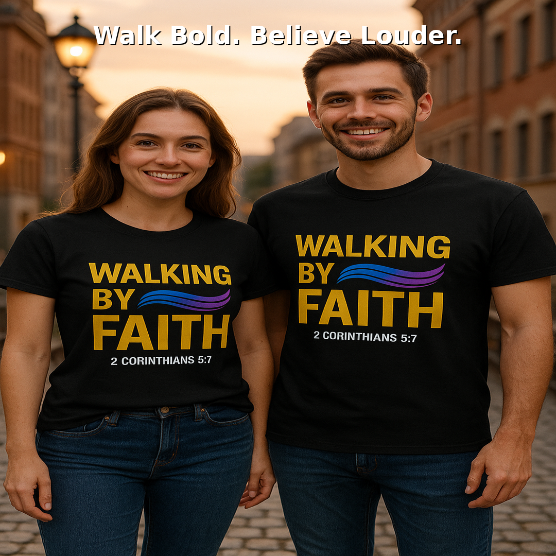 “Walk By Faith” Dove Christian T-Shirt – Unisex Scripture Tee for Believers