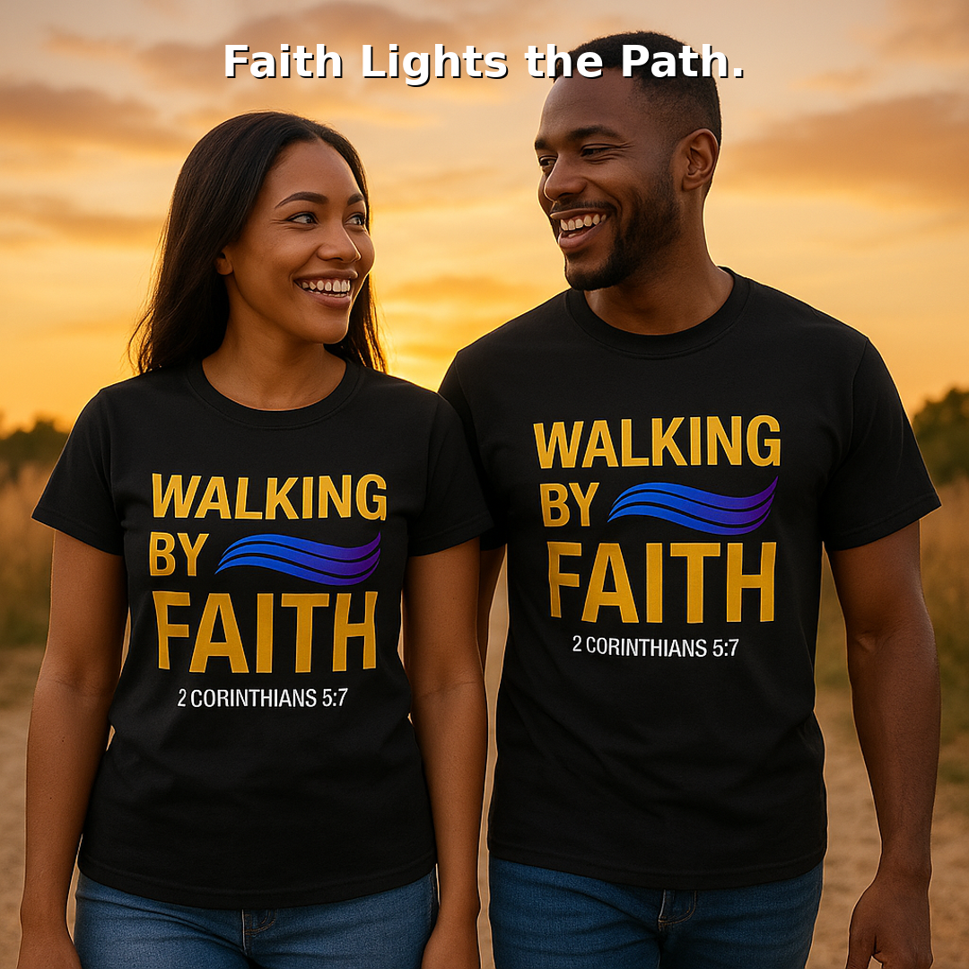 “Walk By Faith” Dove Christian T-Shirt – Unisex Scripture Tee for Believers
