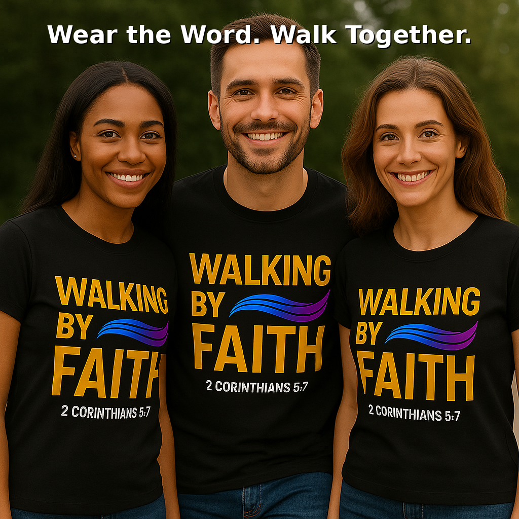 “Walk By Faith” Dove Christian T-Shirt – Unisex Scripture Tee for Believers