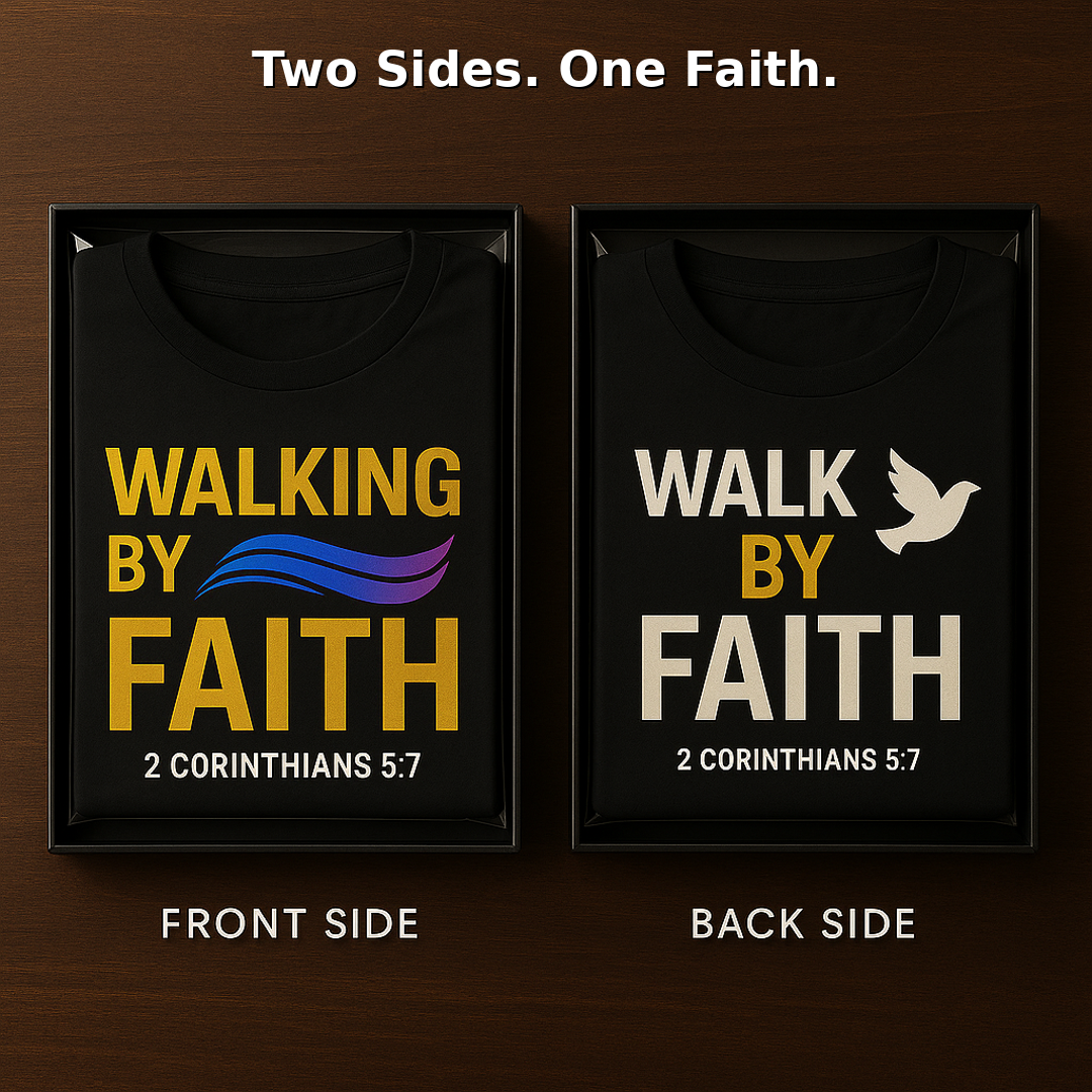 “Walk By Faith” Dove Christian T-Shirt – Unisex Scripture Tee for Believers