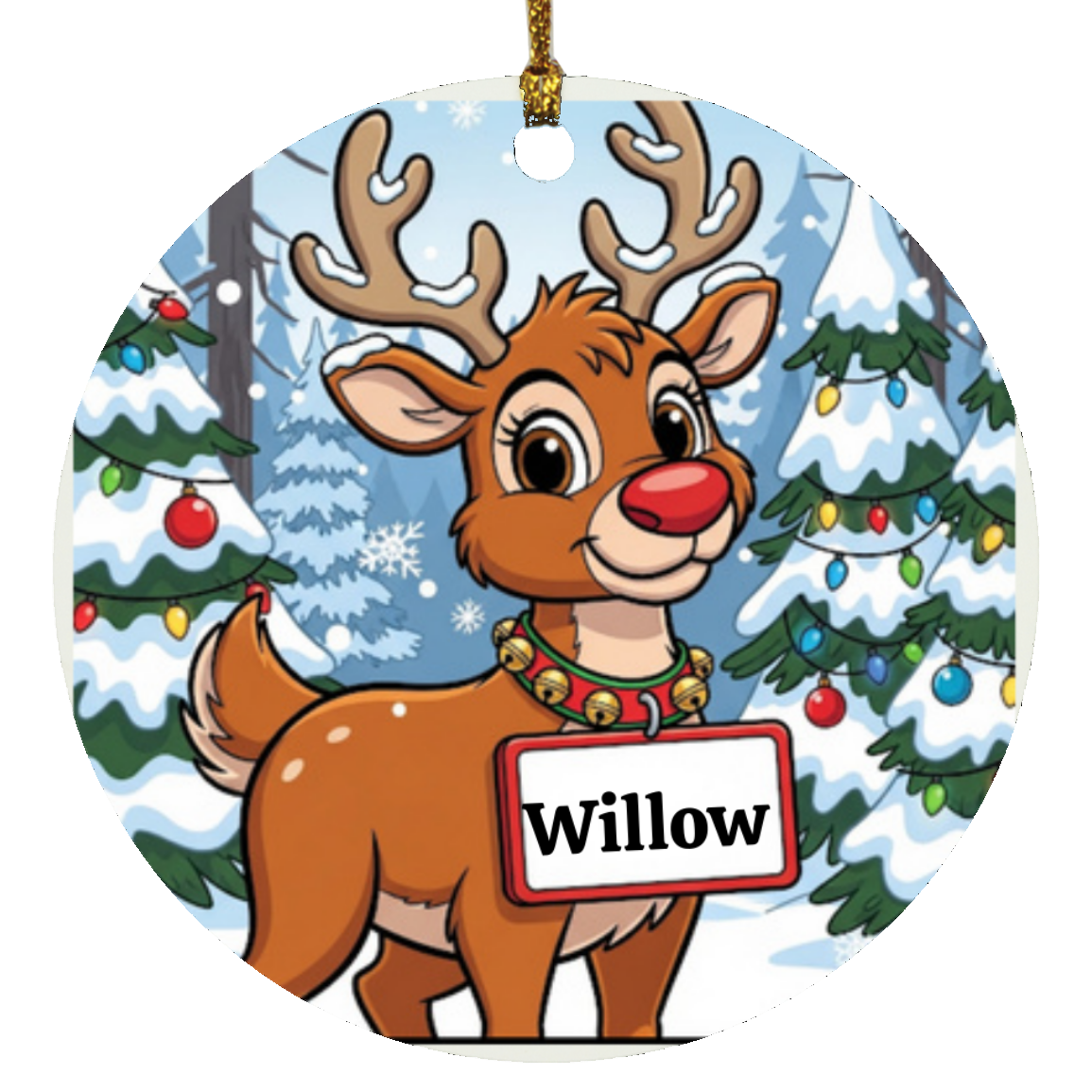 Custom Family Christmas Ornament – Gingerbread or Reindeer Style (Up to 5 Names) Personalized Holiday Keepsake – Fast Shipping, Lifetime Print