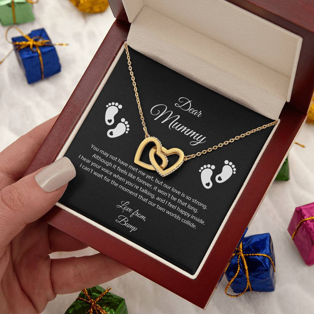 Interlocking Hearts Necklace (Yellow & White Gold Variants)