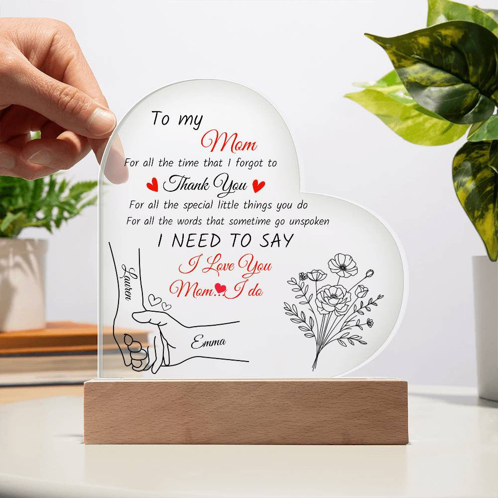 To My Mom Acrylic Plaque