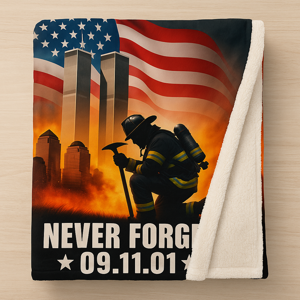 Wrap Yourself in Honor – 9/11 Memorial Sherpa Blanket + FREE Mug