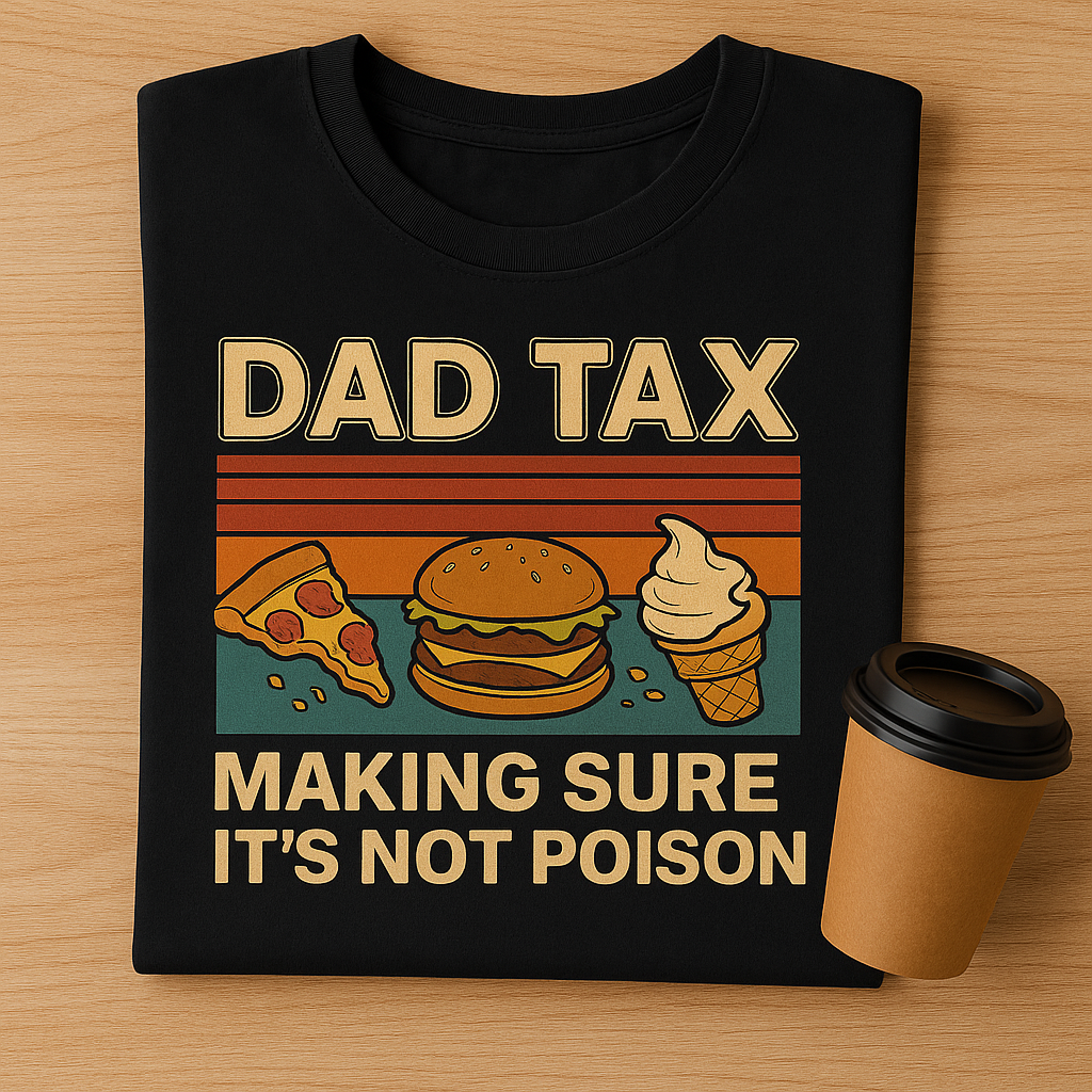 Dad Tax T-Shirt – “Making Sure It’s Not Poison” Funny Father’s Day Tee