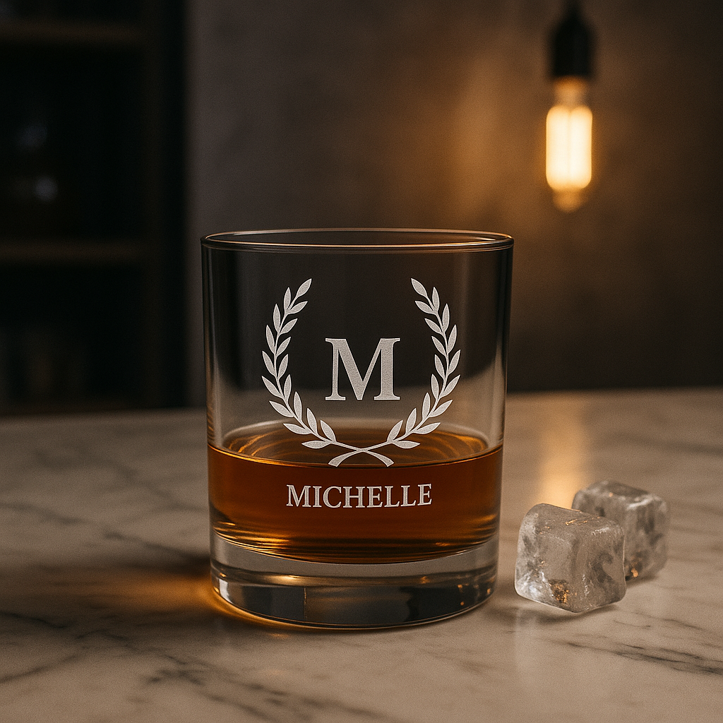 Laser-Engraved Whiskey Glass & Tumbler Set – Personalized Luxury for Gifting or Everyday Sipping