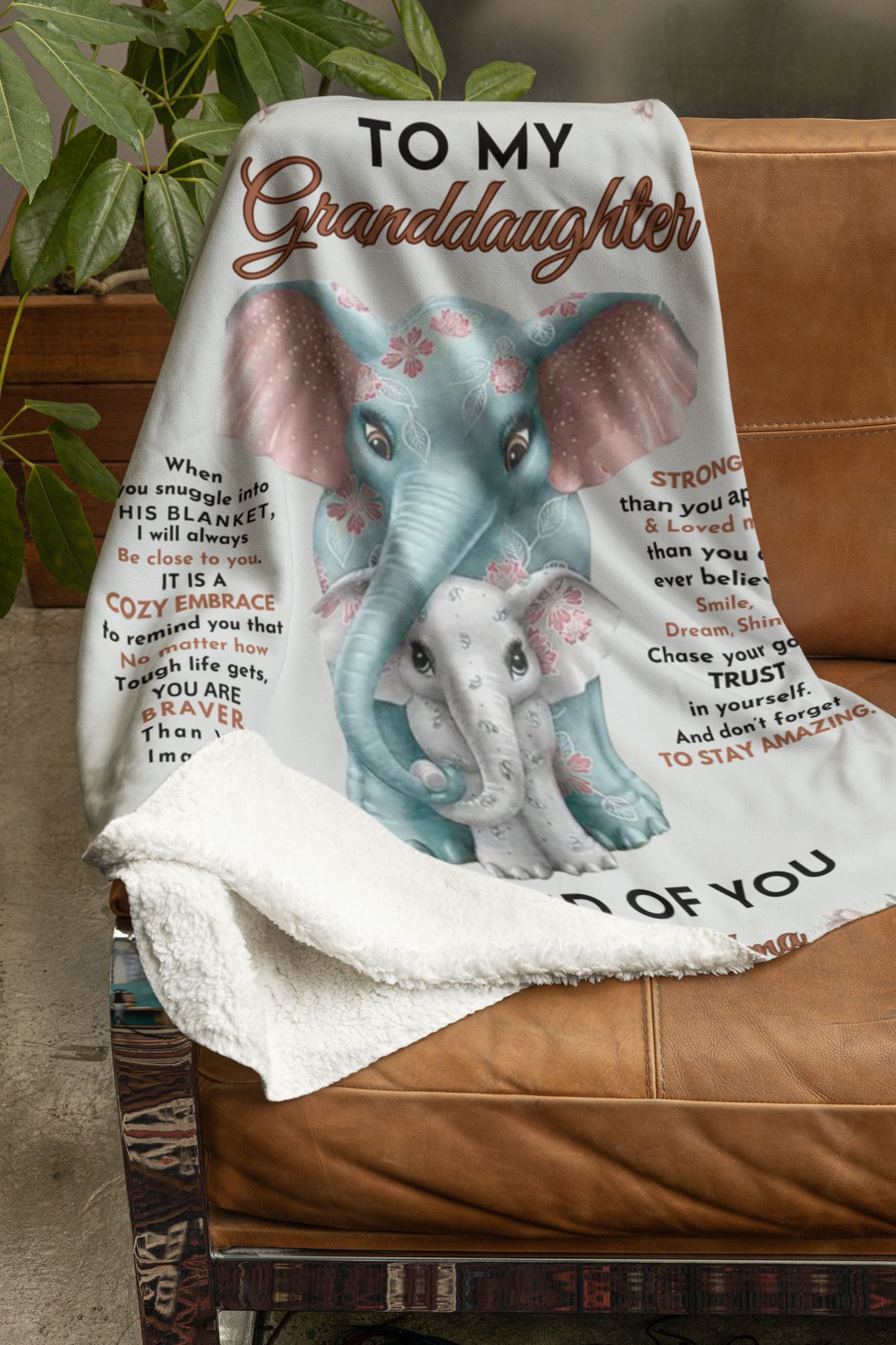 To My Granddaughter Cozy Blanket