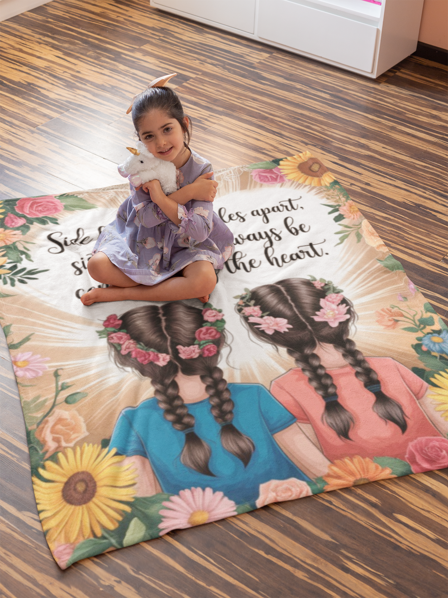 Side by.Side Sister  Blanket