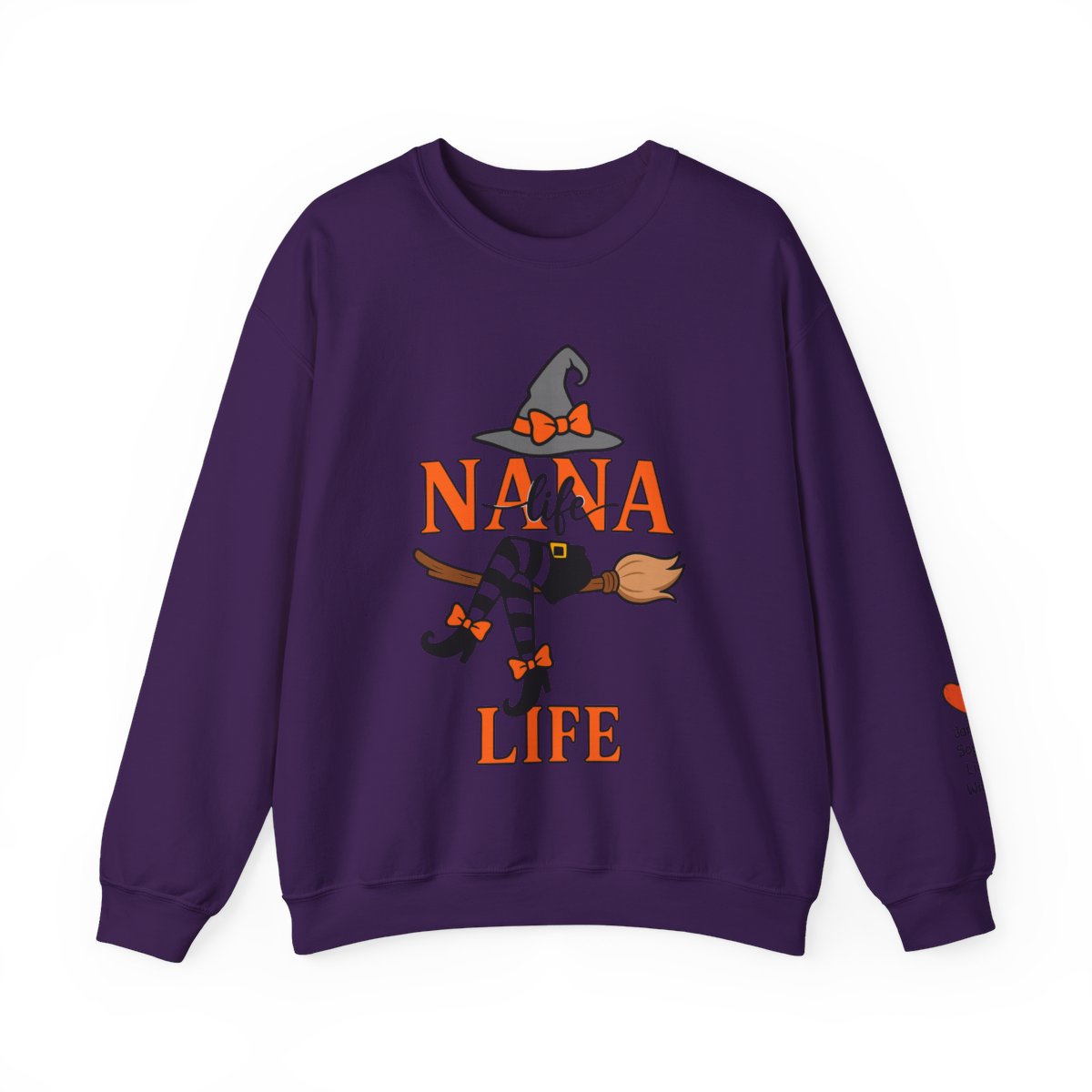 “Personalized NANA Life Halloween Sweatshirt – Custom Witch Crewneck with Grandkids’ Names (Unisex)”
