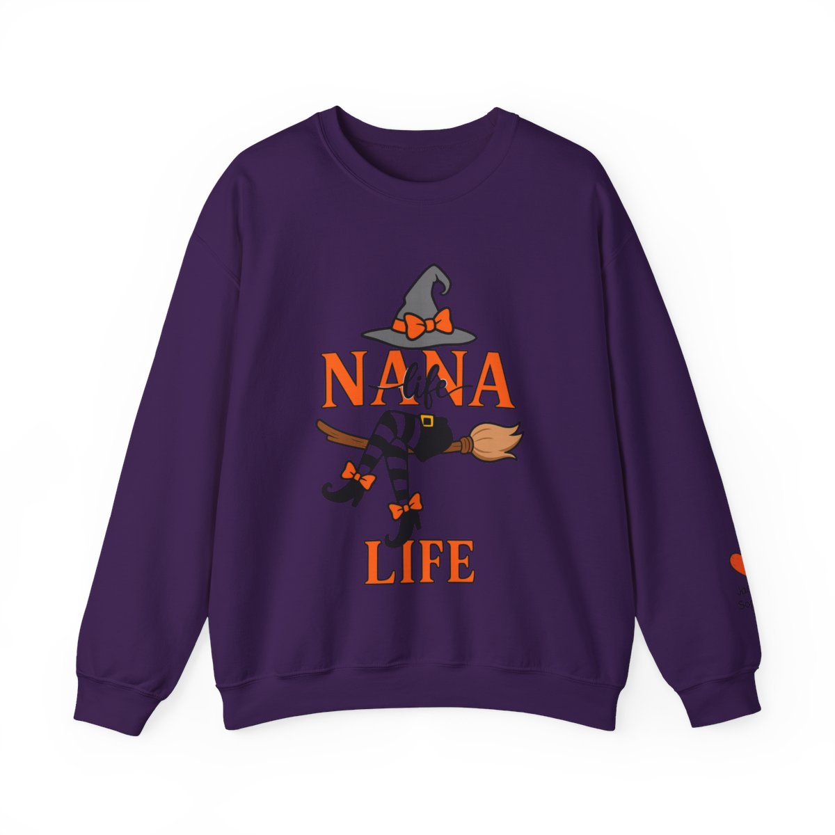 “Personalized NANA Life Halloween Sweatshirt – Custom Witch Crewneck with Grandkids’ Names (Unisex)”